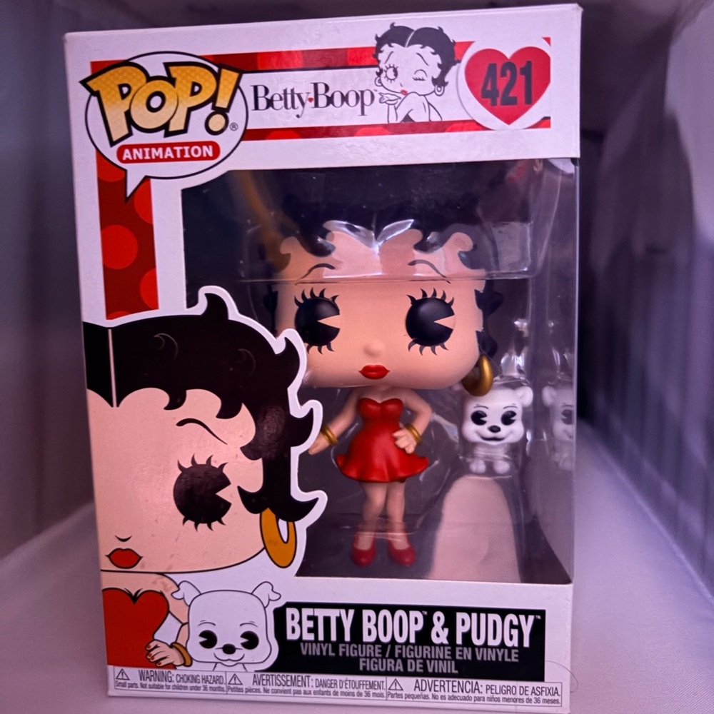 Funko Pop! Animation Betty Boop & Pudgy Red Vinyl Figure
